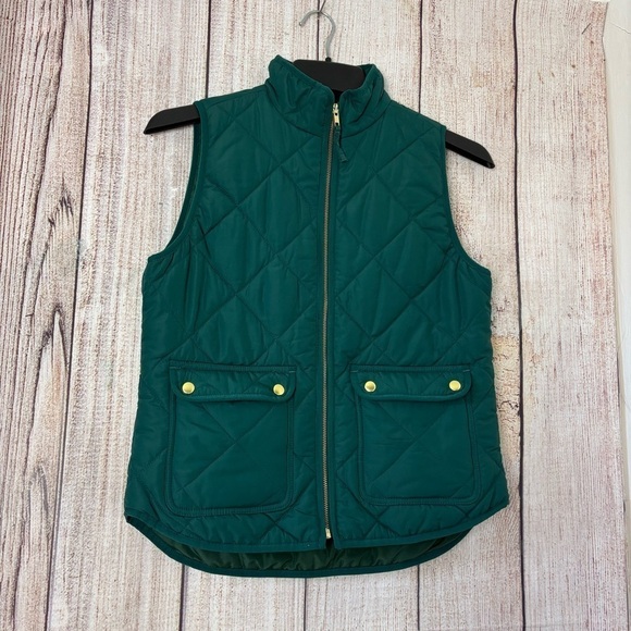 J.crew Womens Excursion Quilted Primaloft Green Vest size Small - Picture 2 of 9